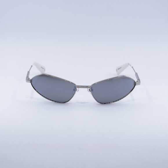 Jacquemus BAMBINO METAL JAC/68 C3 Sunglasses Silver Cat Eye Frame, Grey Lenses - Picture 3 of 12